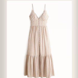 NWT Abercrombie & Fitch Button Through Maxi Dress, Size Small Petite